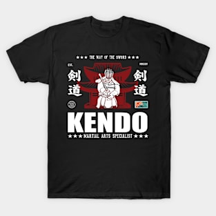 Cool Kendo Martial Arts Design With Kanji T-Shirt